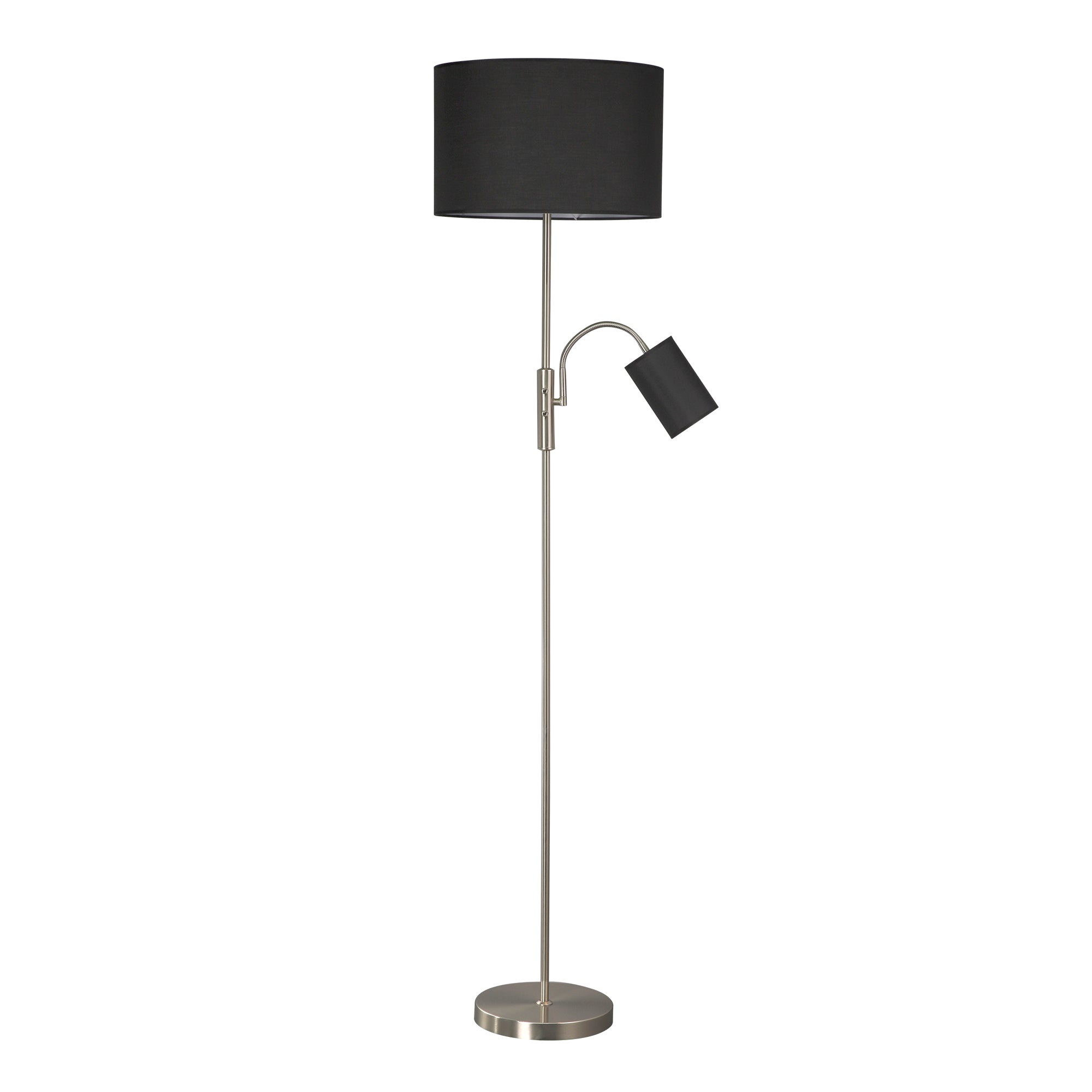 Elegant Mother and Child Floor Lamp - Black