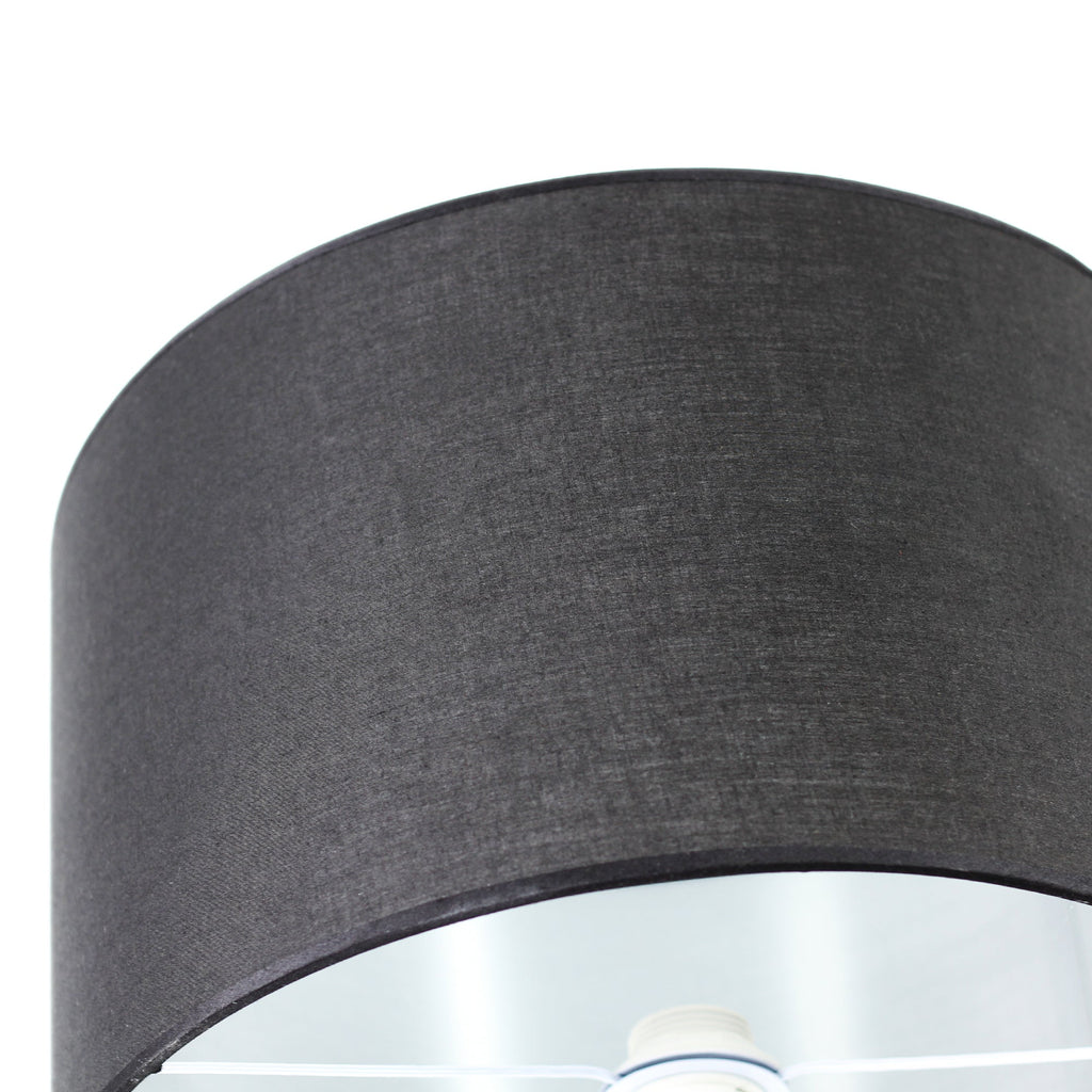 Elegant Mother and Child Floor Lamp - Black