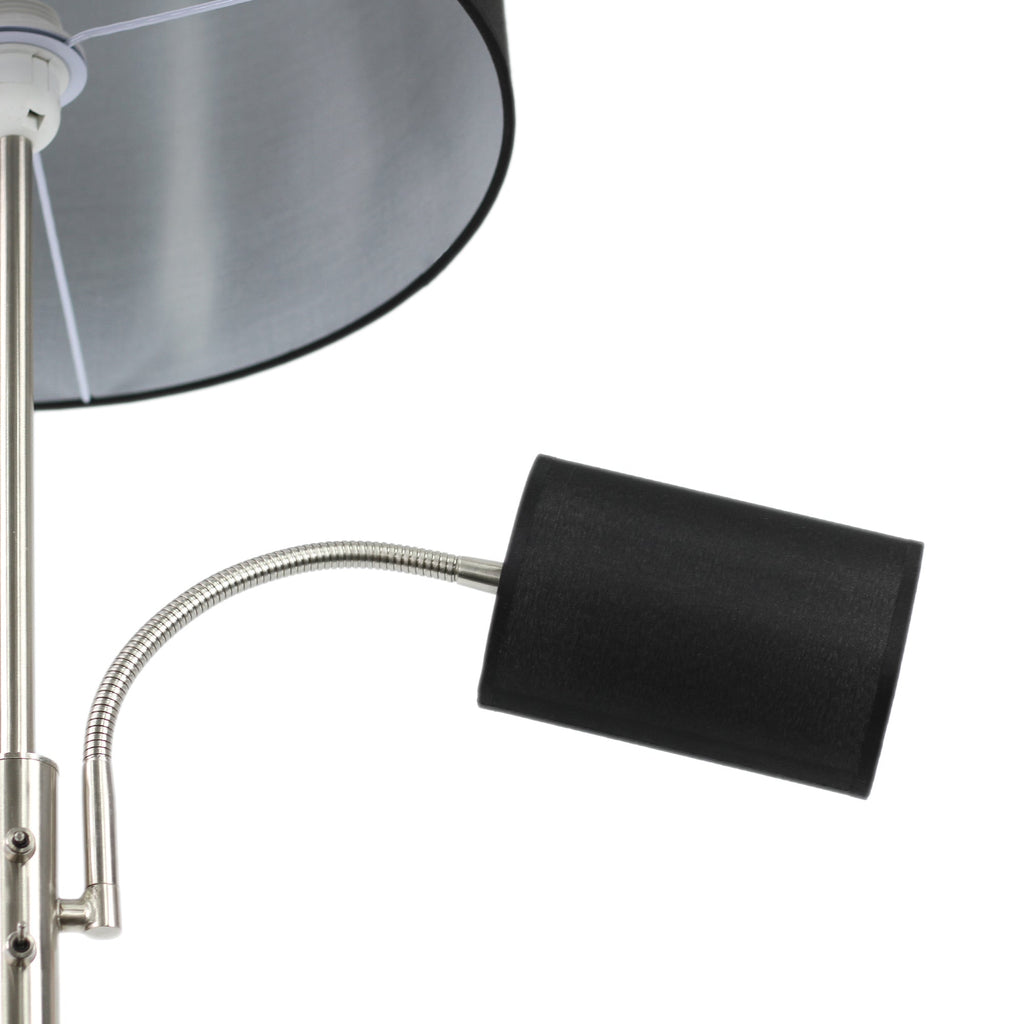 Elegant Mother and Child Floor Lamp - Black