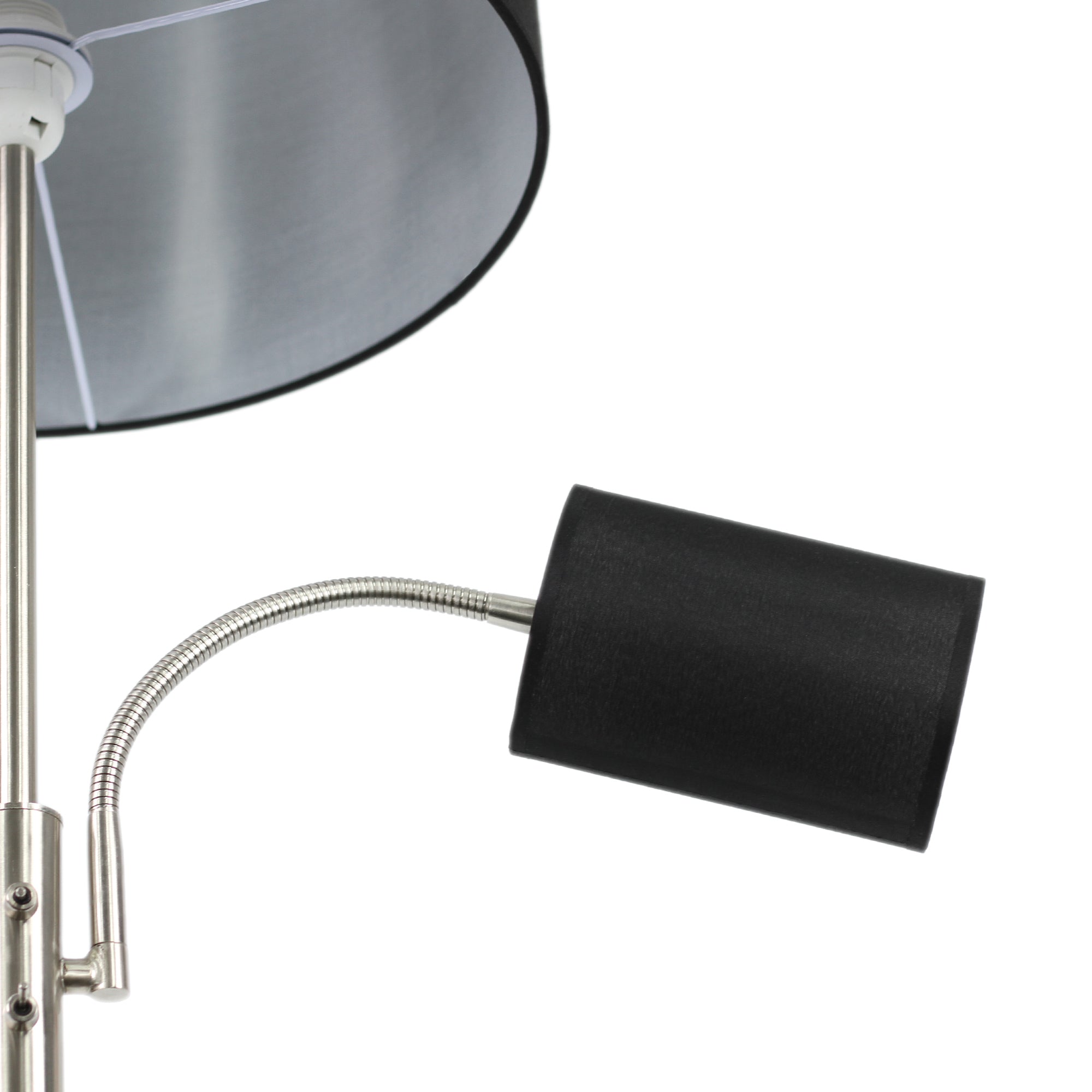 Elegant Mother and Child Floor Lamp - Black