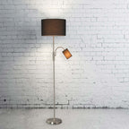 Elegant Mother and Child Floor Lamp - Black