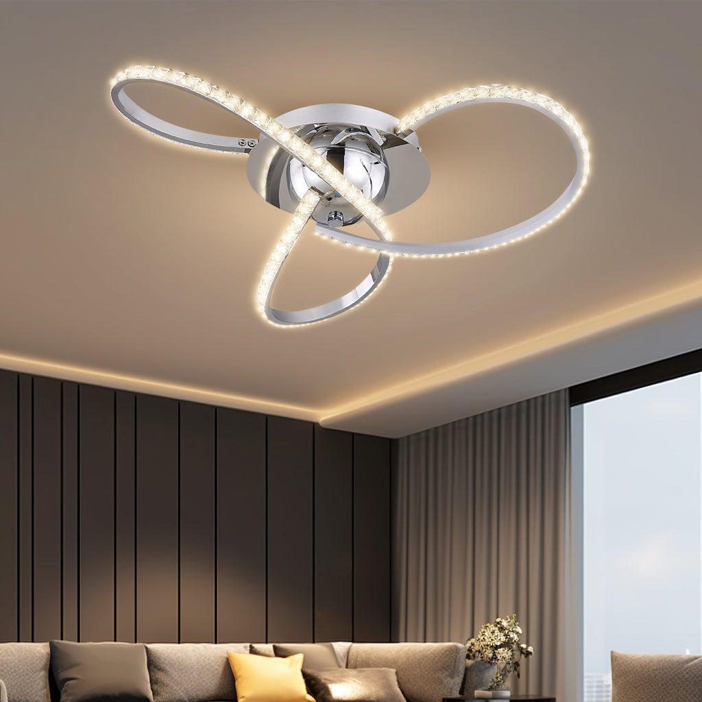 Irie Dimmable LED Ceiling Light - Chrome