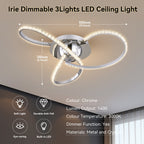 Irie Dimmable LED Ceiling Light - Chrome