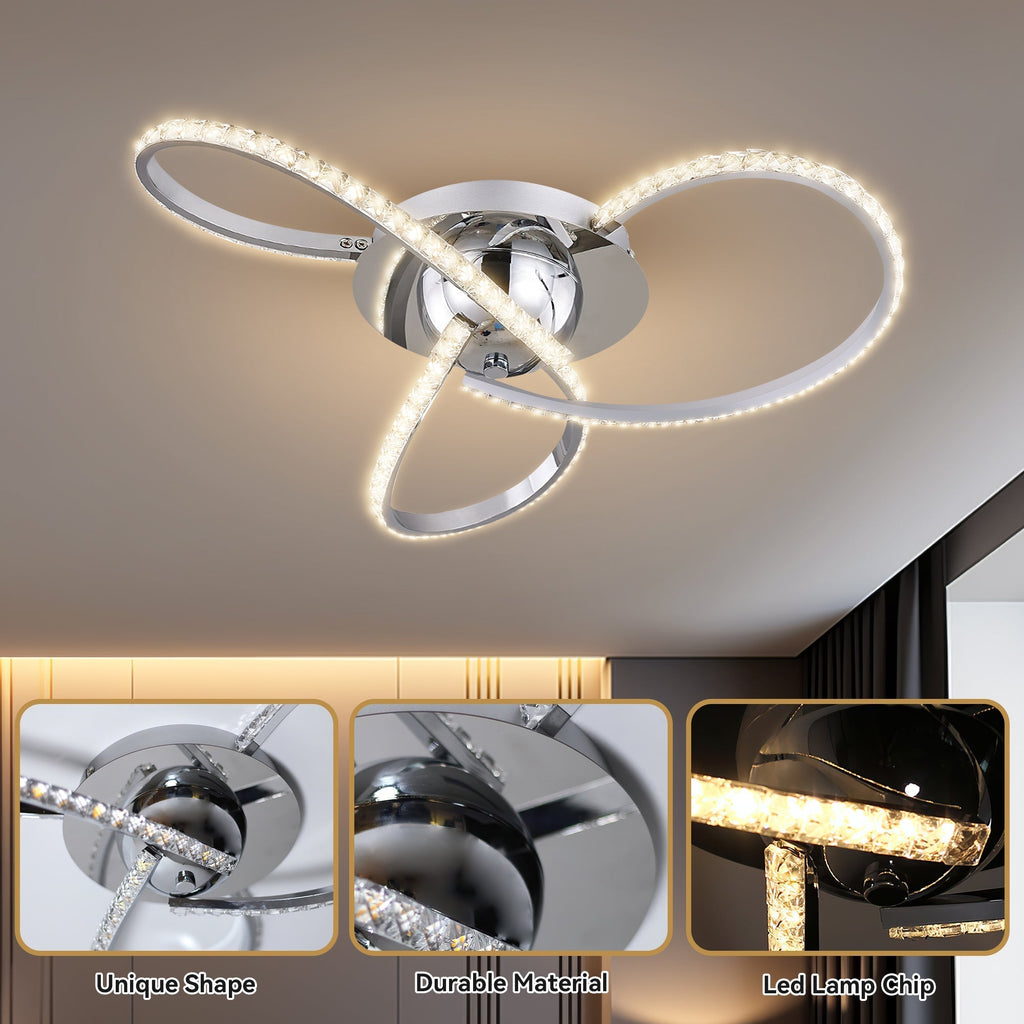 Irie Dimmable LED Ceiling Light - Chrome