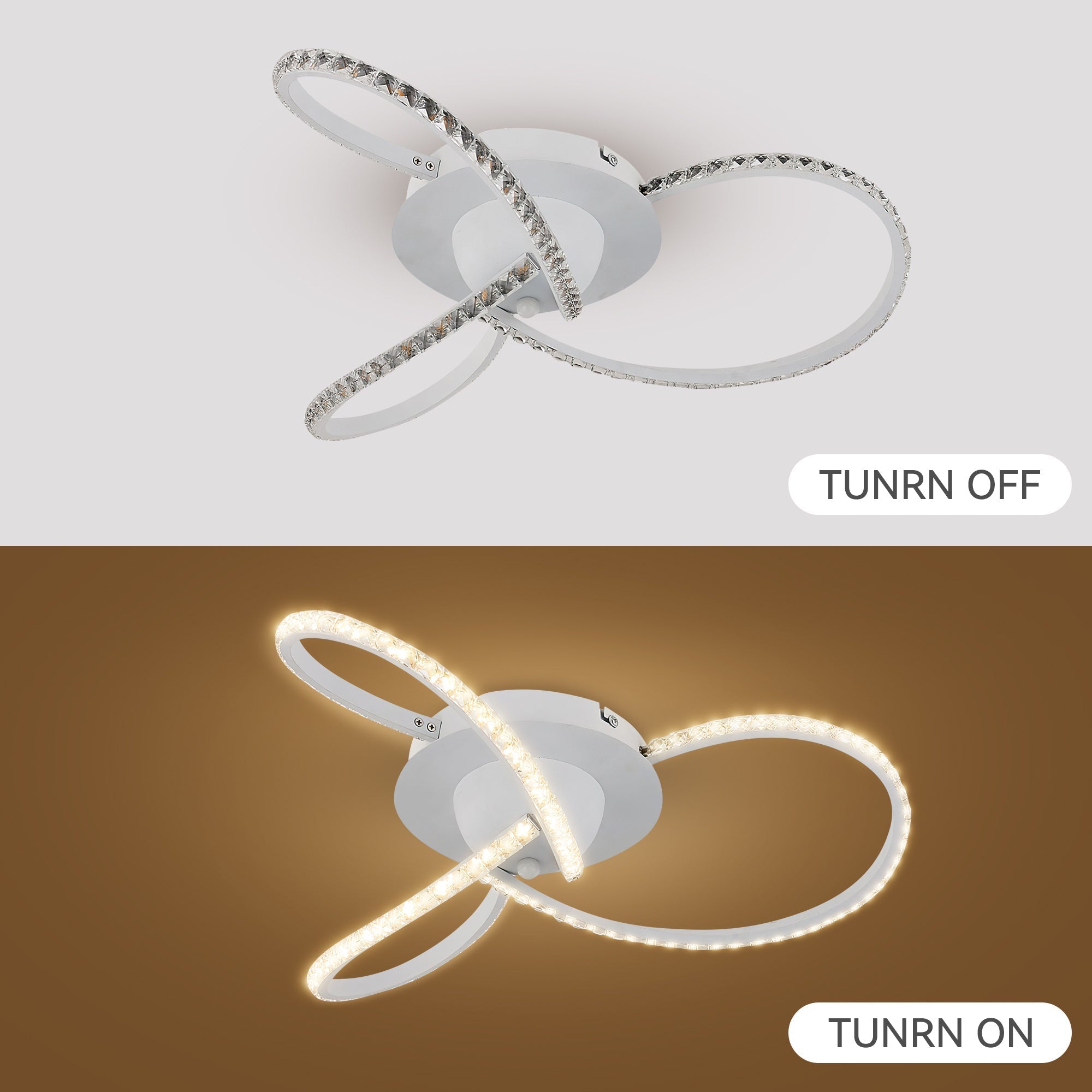 Irie Dimmable 3-Light LED Ceiling Fixture