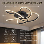 Irie Dimmable 5-Light LED Ceiling Fixture