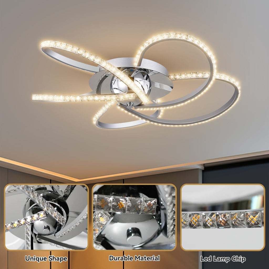 Irie Chrome Dimmable 5-Light LED Ceiling Light