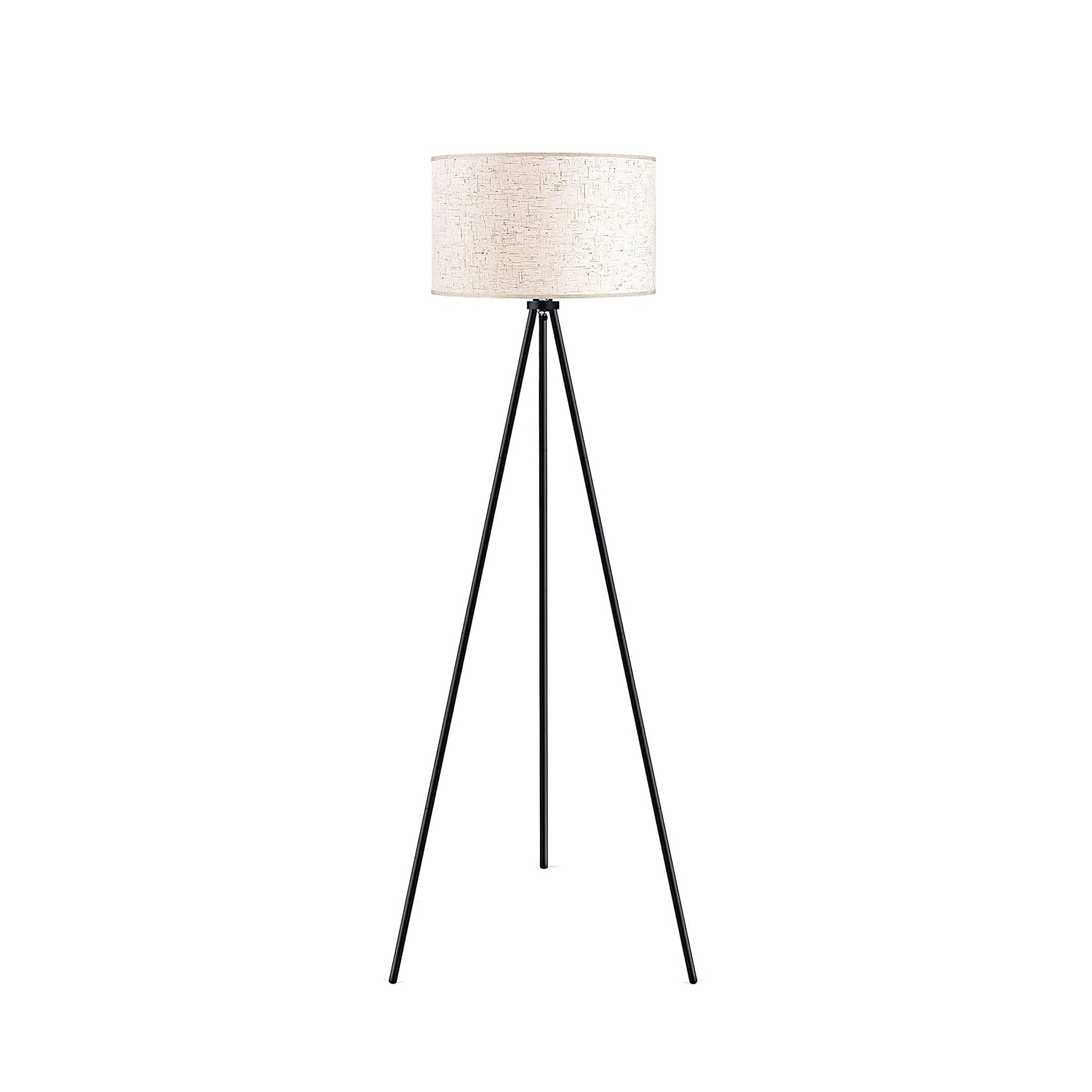 Elegant Tripod Floor Lamp with Linen Shade