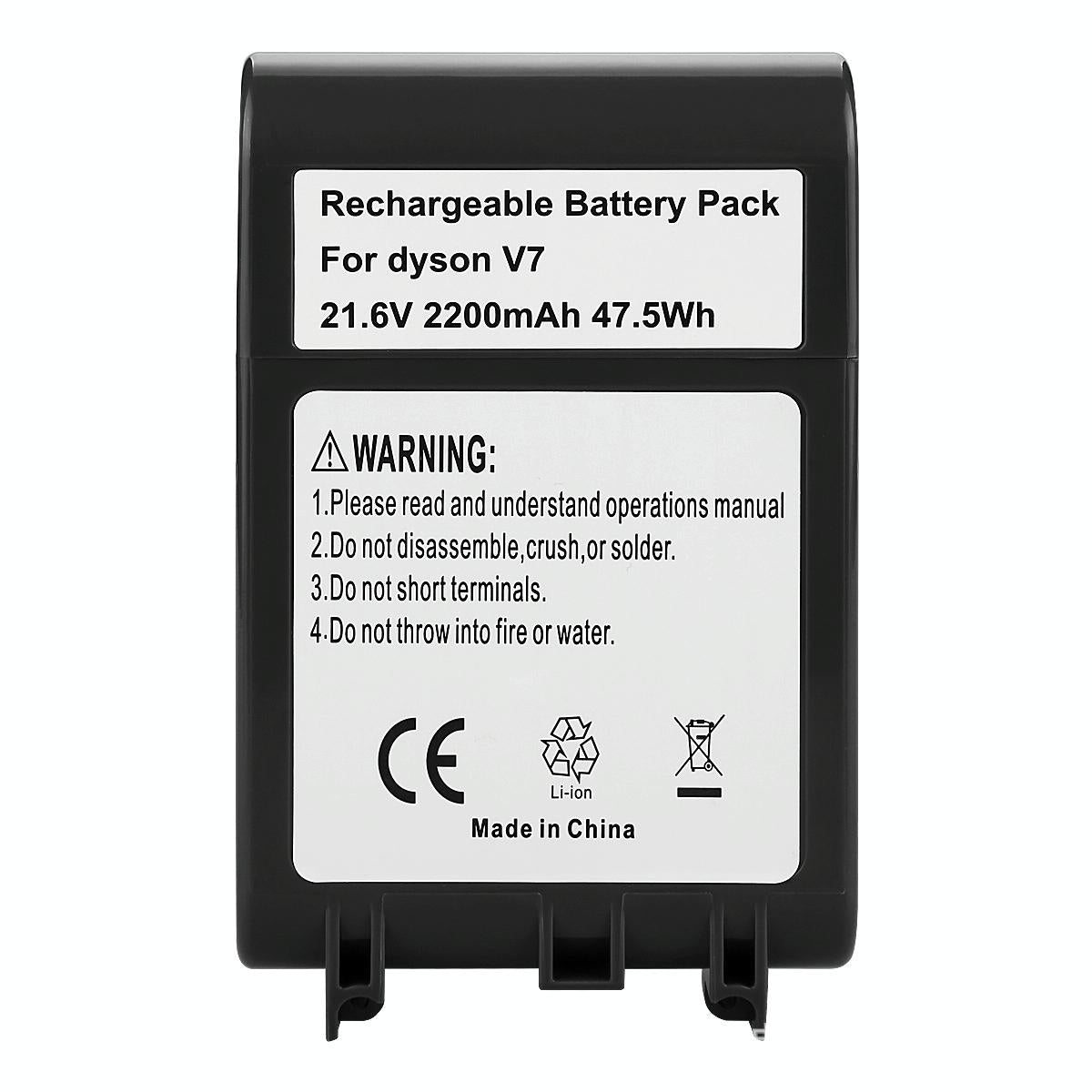 High-Capacity 21.6V Battery for Dyson V7