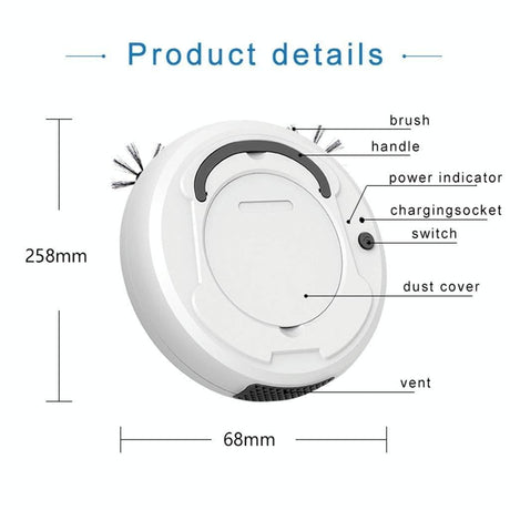Smart 3-in-1 Robotic Vacuum with Mopping