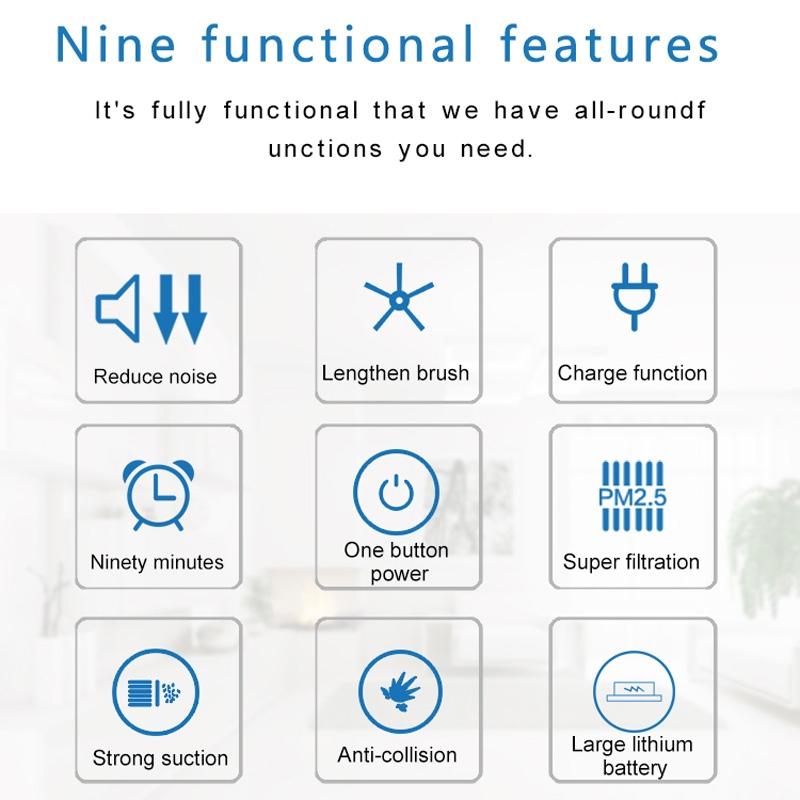 Smart Household Vacuum Cleaner with 1800Pa Suction