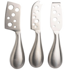 3pc Euroline Stainless Steel Cheese Knife Set Kitchen Cutlery Knives - Silver