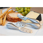 3pc Euroline Stainless Steel Cheese Knife Set Kitchen Cutlery Knives - Silver