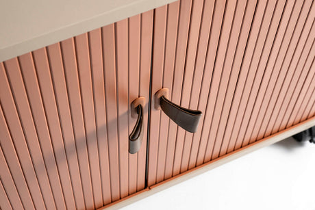 Mobile Roller Shutter Cabinet with Adjustable Shelves