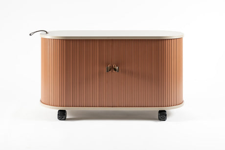 Mobile Roller Shutter Cabinet with Adjustable Shelves