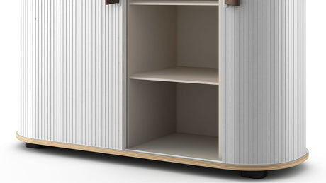 Mobile Roller Shutter Cabinet with Adjustable Shelves