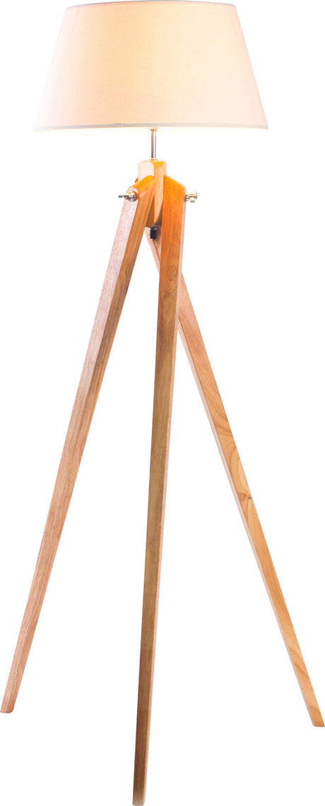 Large Tripod Floor Lamp with Linen Shade
