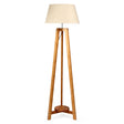 Large Bamboo Tripod Floor Lamp with Shade