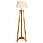 Large Bamboo Tripod Floor Lamp with Shade