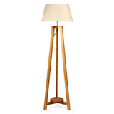 Large Bamboo Tripod Floor Lamp with Shade