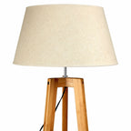 Large Bamboo Tripod Floor Lamp with Shade