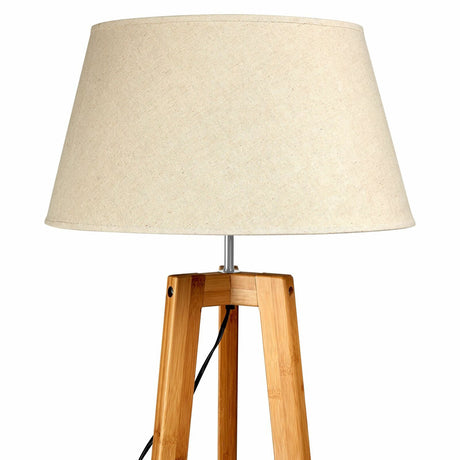 Large Bamboo Tripod Floor Lamp with Shade