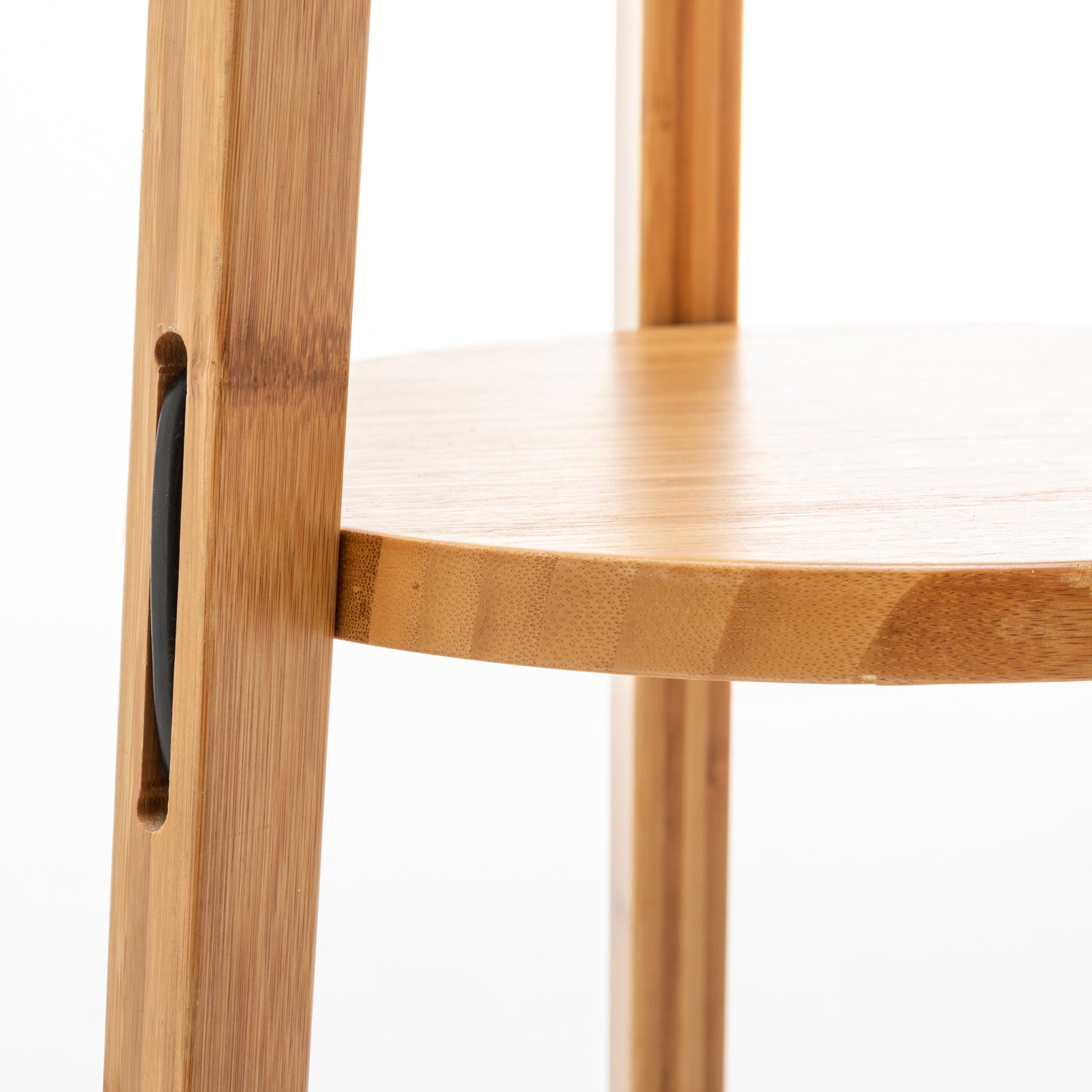 Large Bamboo Tripod Floor Lamp with Shelves