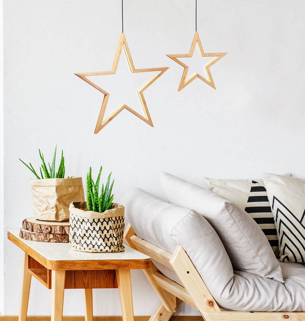 Ceiling Bamboo Star LED Pendant Lamp