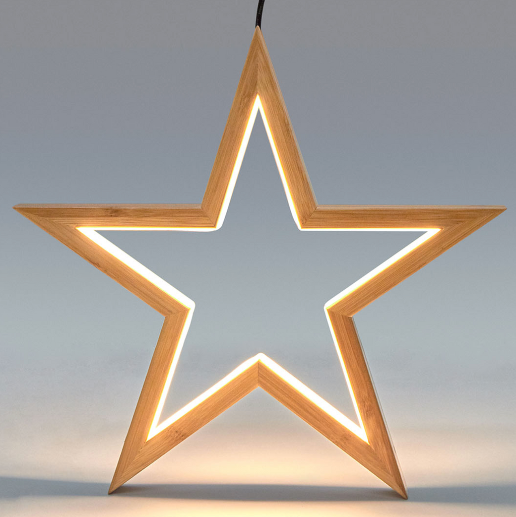 Large Bamboo Star LED Pendant Lamp