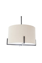 Modern Scandi Pendant Lamp with Linen Shade