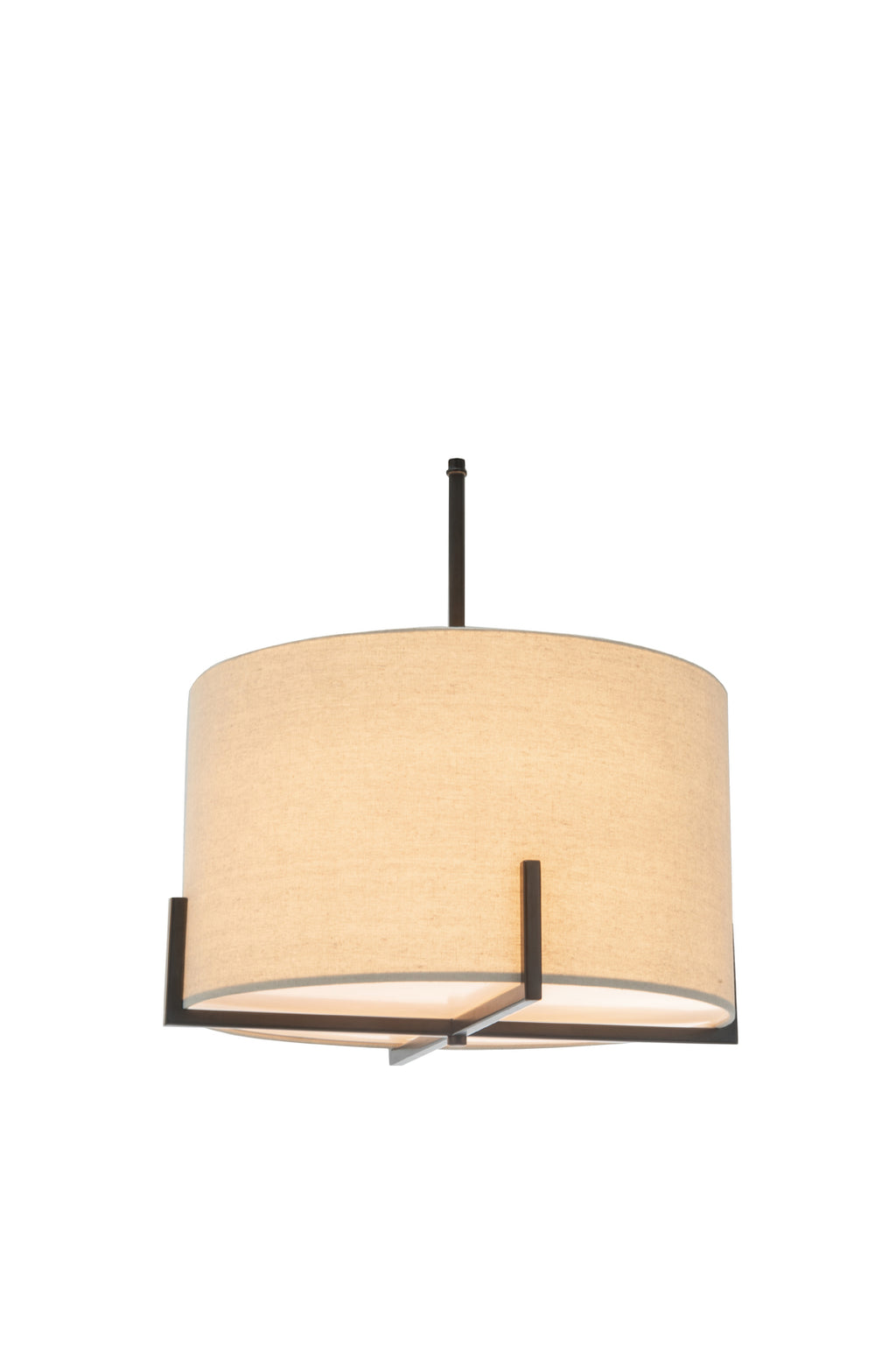 Modern Scandi Pendant Lamp with Linen Shade