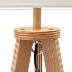 Natural Tripod Floor Lamp with Shelf