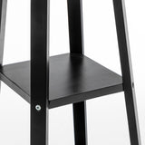 Elegant 3-Tier Natural Wood Floor Lamp