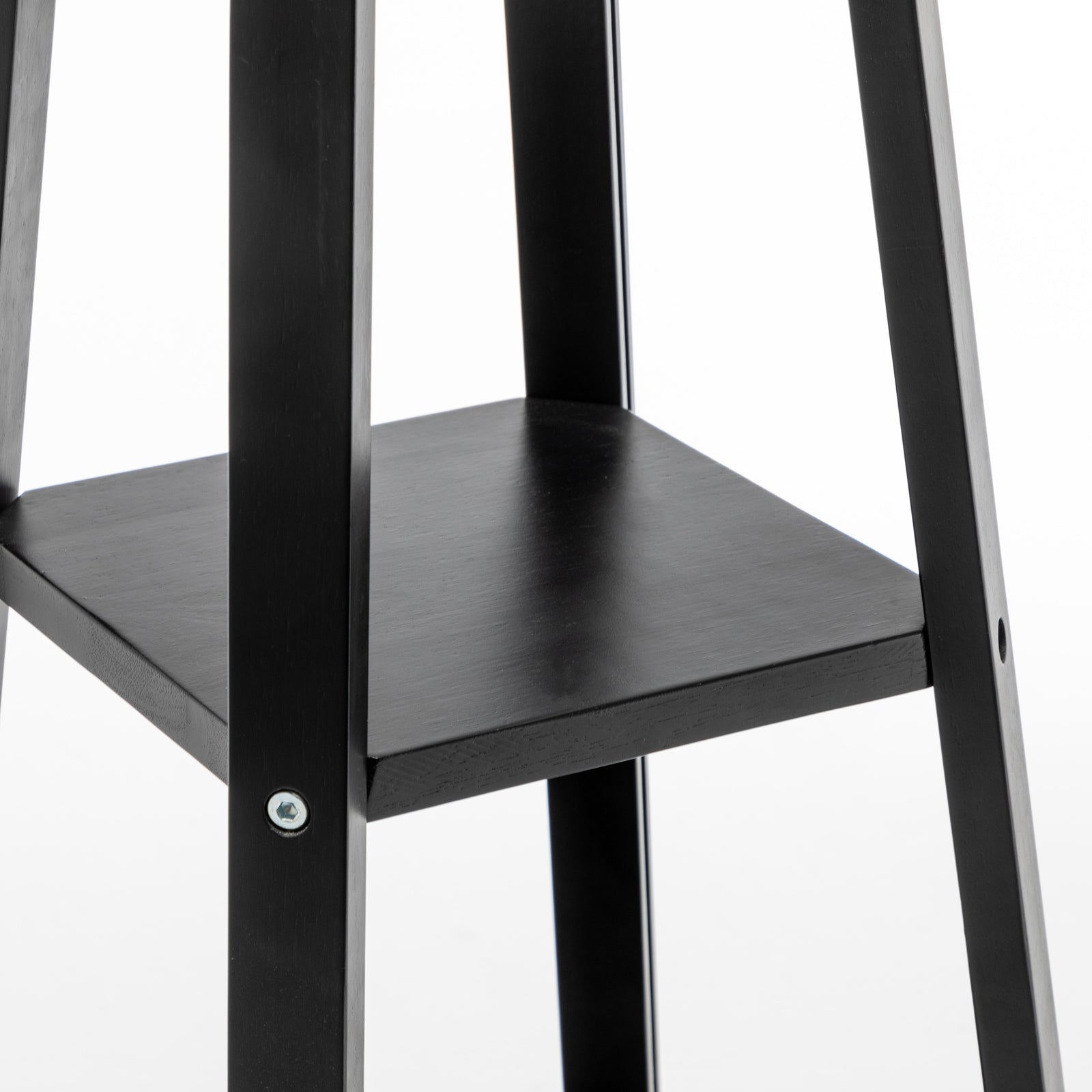 Elegant 3-Tier Natural Wood Floor Lamp