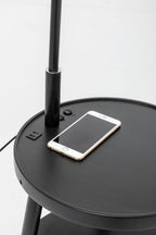 Tripod Floor Lamp with Storage and USB Charger