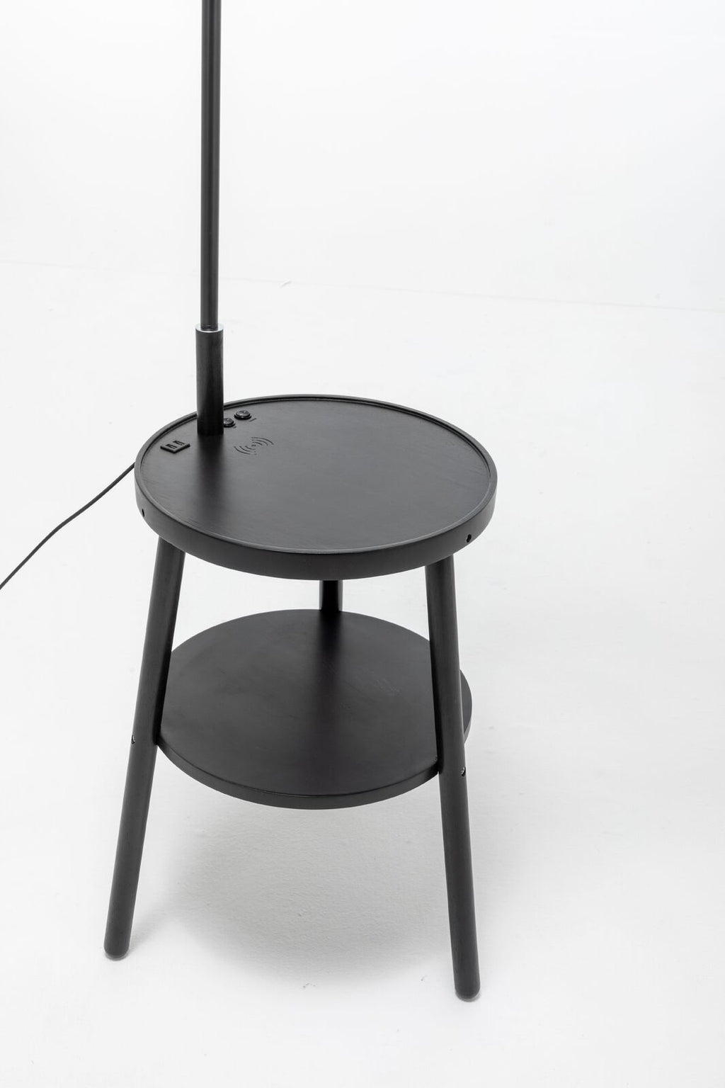 Tripod Floor Lamp with Storage and USB Charger