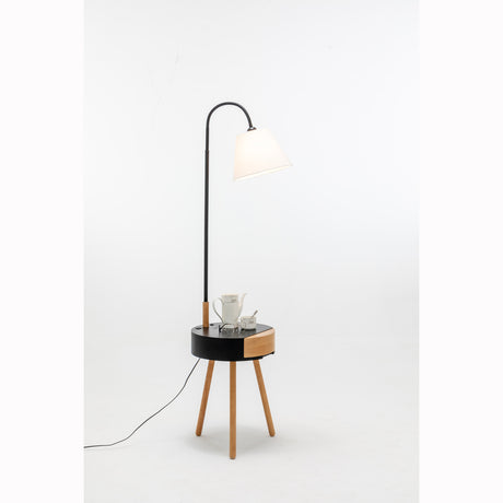 Elegant Tripod Lamp with Storage and USB Charger