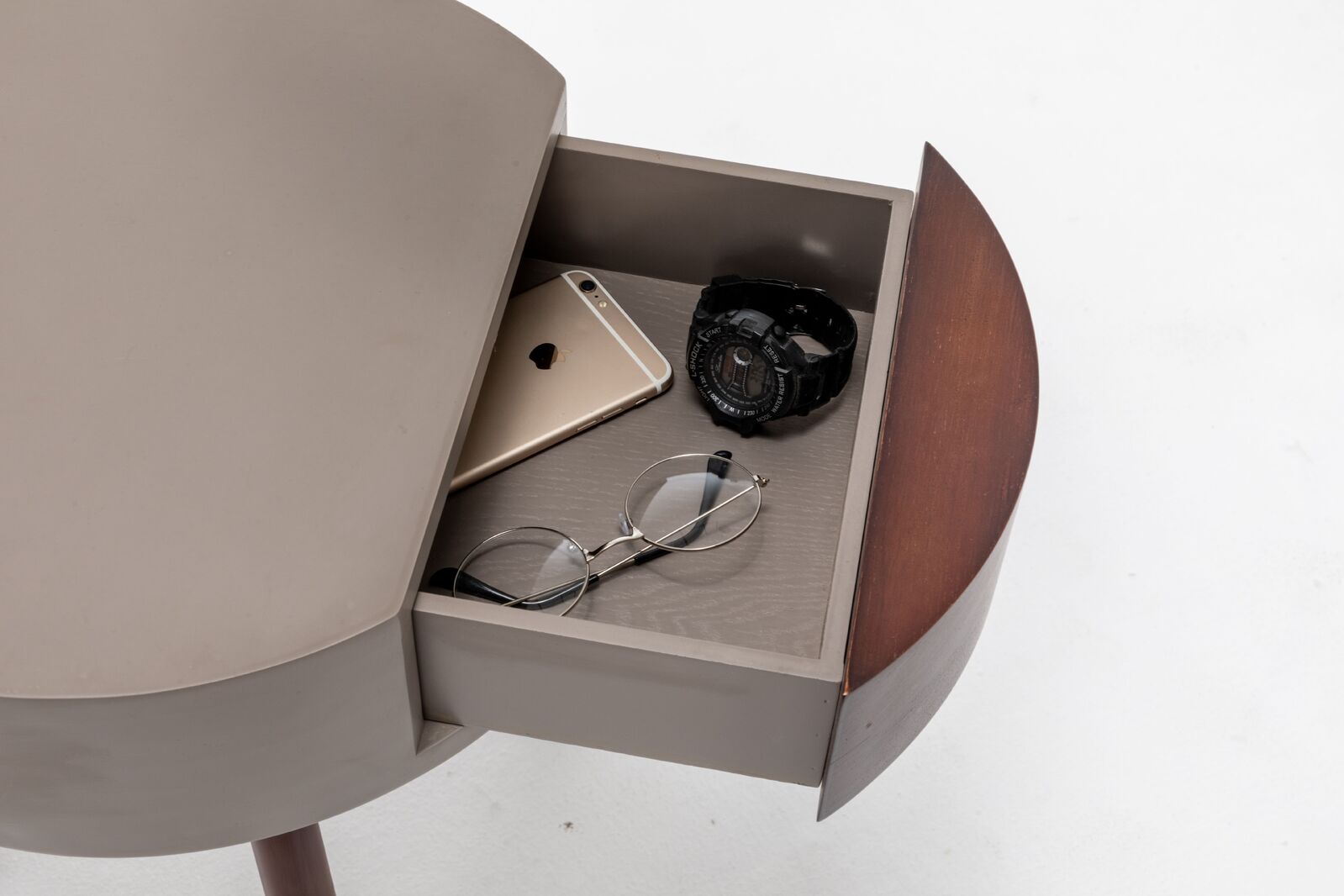 Elegant Tripod Lamp with Drawer and USB Charger