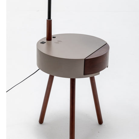 Elegant Tripod Lamp with Drawer and USB Charger