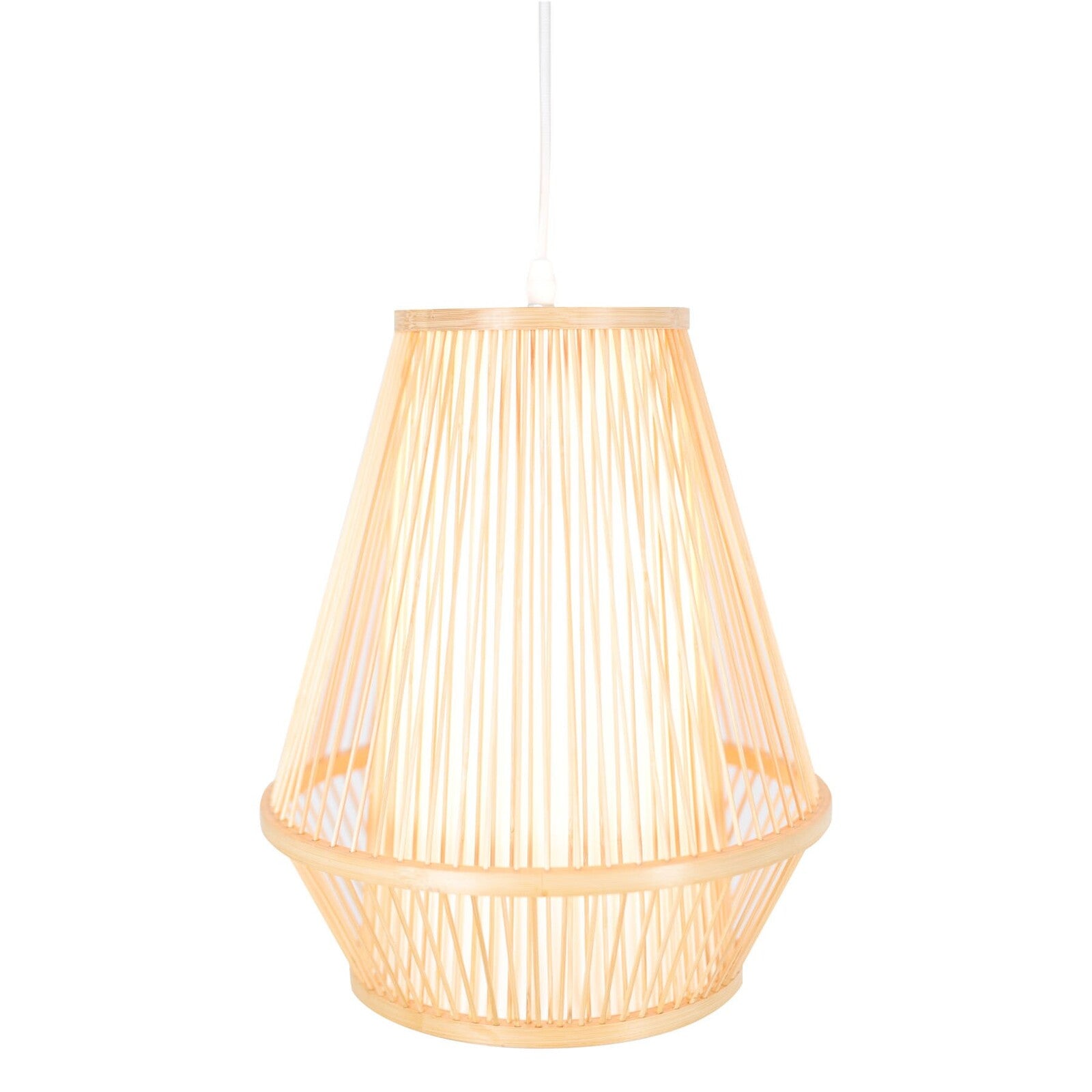Natural Woven Bamboo Empire Pendant Lamp