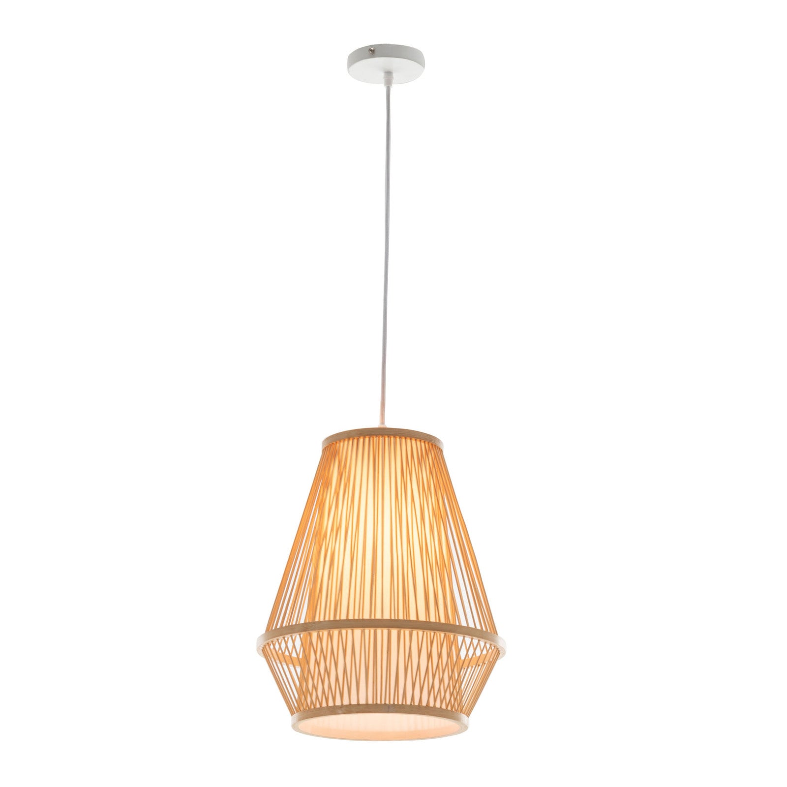 Natural Woven Bamboo Empire Pendant Lamp
