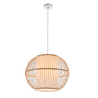 Natural Bamboo Sphere Pendant Lamp