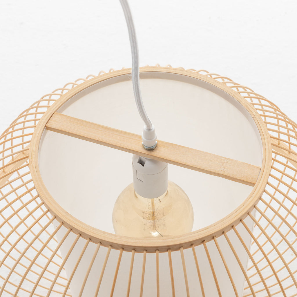 Natural Bamboo Sphere Pendant Lamp