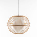 Natural Bamboo Sphere Pendant Lamp
