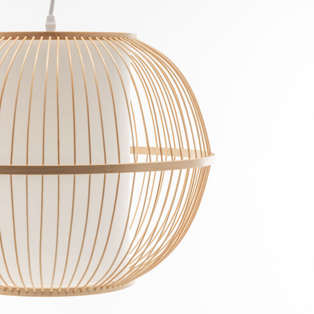 Natural Bamboo Sphere Pendant Lamp