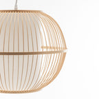 Natural Bamboo Sphere Pendant Lamp