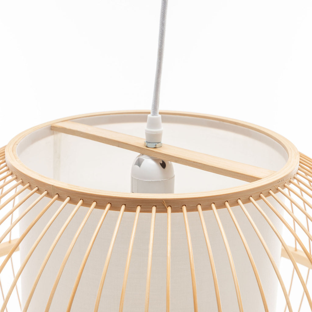 Natural Bamboo Sphere Pendant Lamp