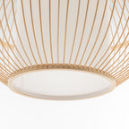 Natural Bamboo Sphere Pendant Lamp