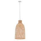 Natural Woven Bamboo Cone Pendant Lamp