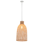 Natural Woven Bamboo Cone Pendant Lamp